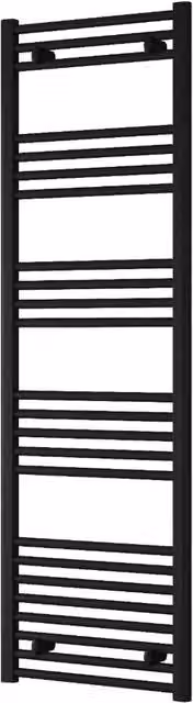 Bathroom Kingdom Capo Electric Black Straight Heated Towel Rail W: 500 mm, H: 1600 mm