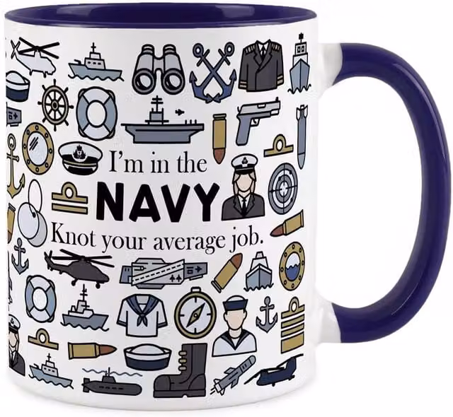 Purely Home Blue Ceramic Novelty Mug for Adults