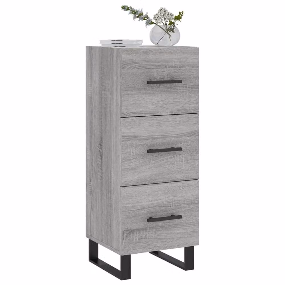 Berkfield Home Grey Sonoma Sideboard in Engineered Wood, W/D/H: 34.5 x 34.0 x 90.0 cm – 3