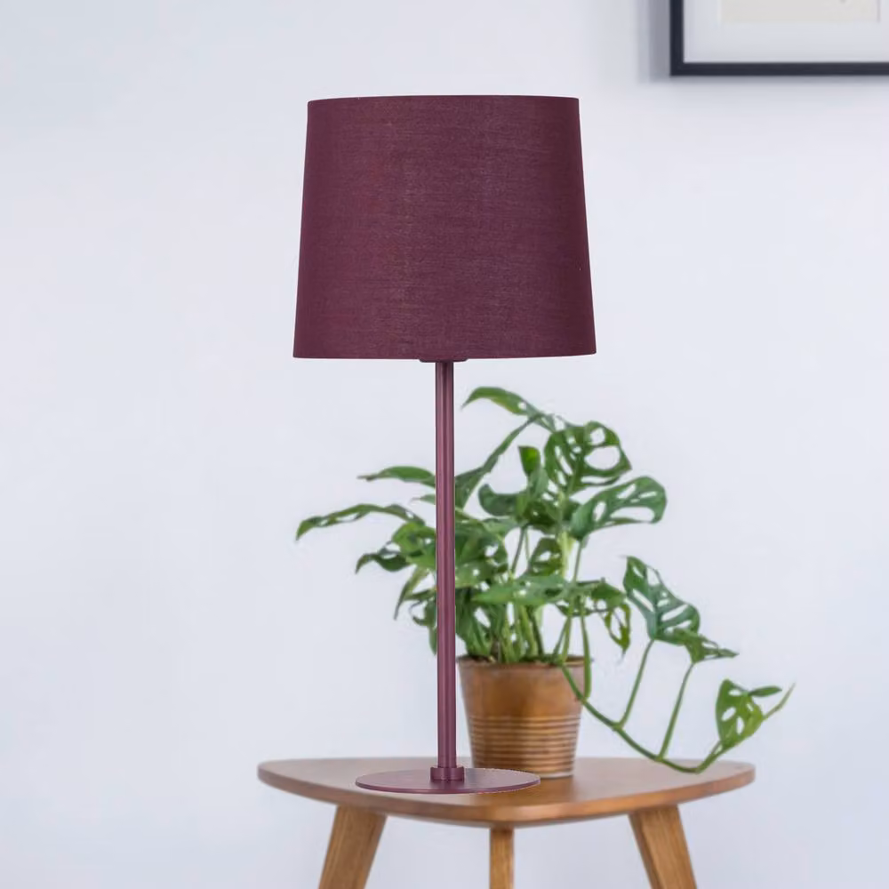 First Choice Lighting Red Table Lamp with Fabric Shade, Height: 40 cm – 2