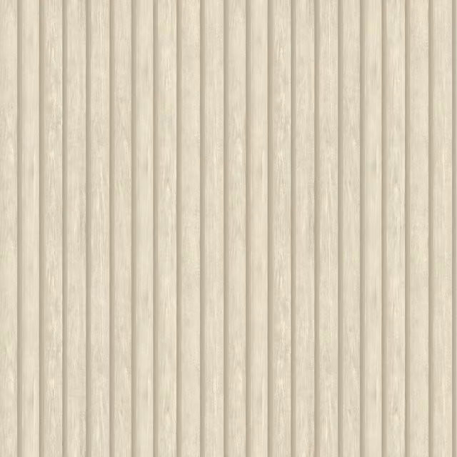 Holden Decor Modern 3D Wood Panel Wallpaper in Anthracite and Beige Striped Abstract Design
