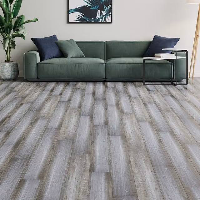 Komore Self Adhesive Wood Look Plank Flooring in Grey