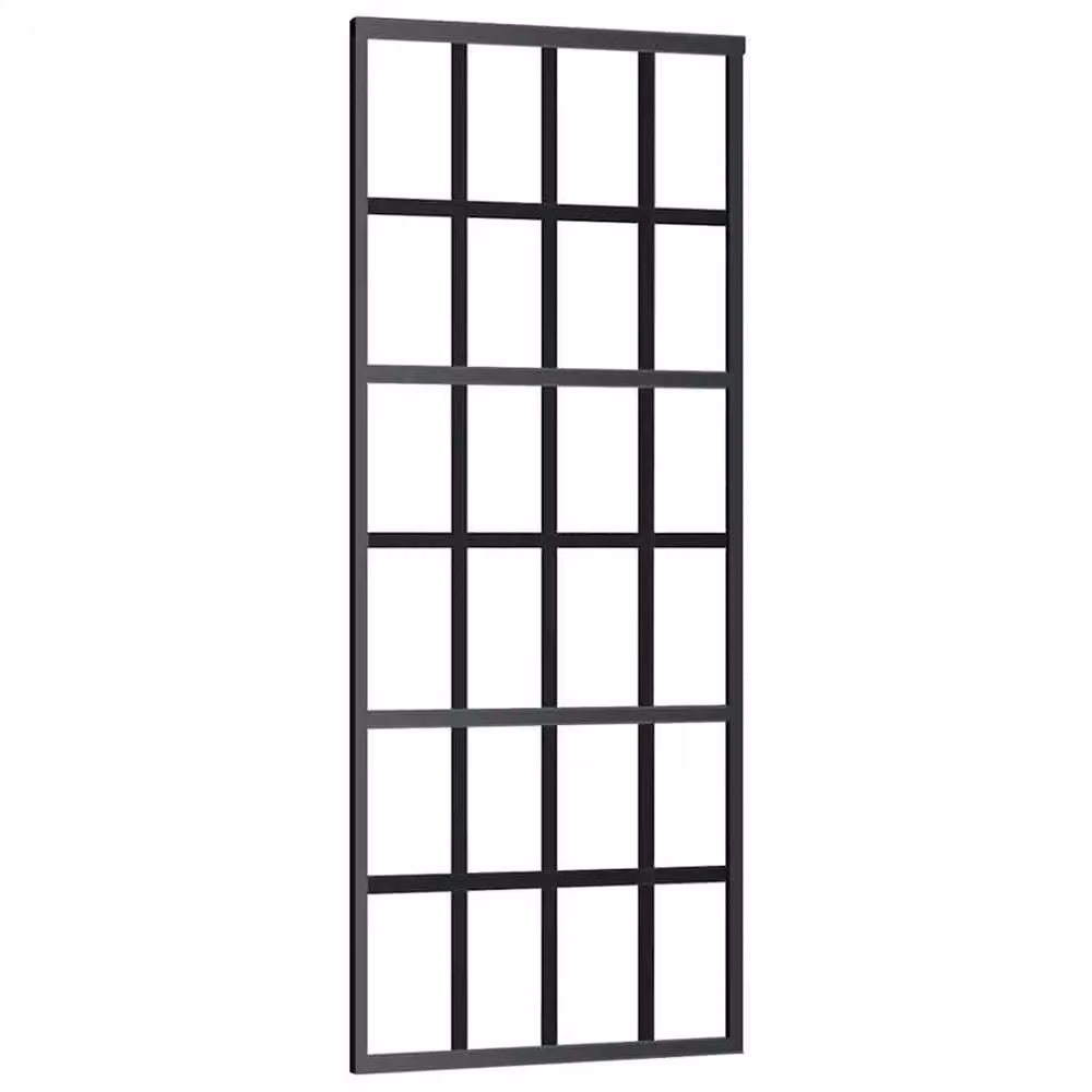 Berkfield Home Sliding Glass and Aluminium Door, Black, W: 76 cm, H: 205 cm – 3