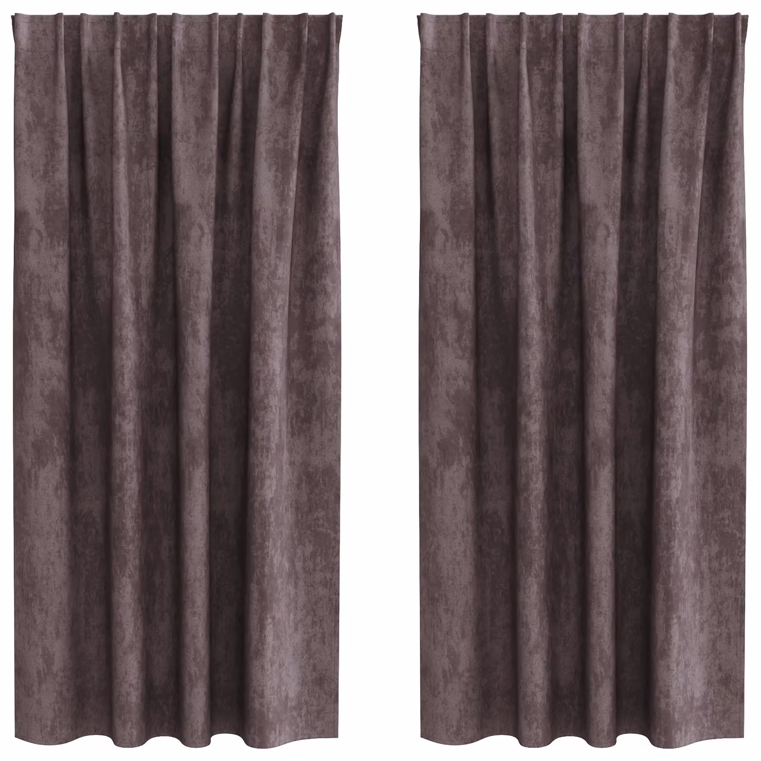 Berkfield Home Brown Velvet Eyelet Curtains, 2 Pack, H 175 cm x W 140 cm – 2