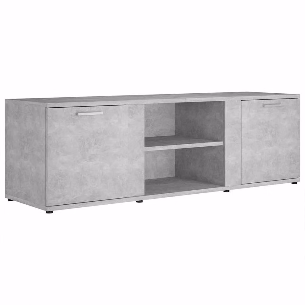 Berkfield Home Modern TV Cabinet in Concrete Grey, W/D/H: 120 x 34 x 37 cm – 3