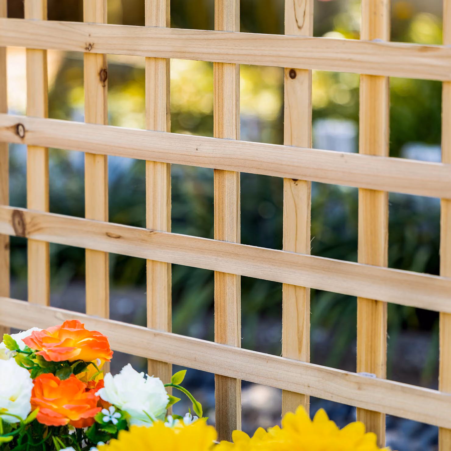 Outsunny Wooden Raised Bed Planter with Trellis for Climbing Vines, Brown, W: 58 cm, D: 21.5 cm, H: 15 cm – 4