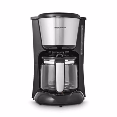 Morphy Richards Equip Filter Coffee Machine with Glass Jug in Black and Silver – 1
