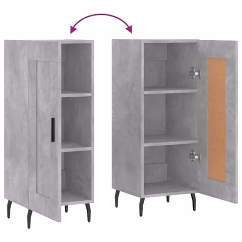 vidaXL Modern Sideboard in Concrete Grey, W/D/H: 34.5 x 34.0 x 90.0 cm – 3