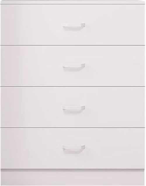 Havendro Matt White 4 Drawer Chest of Drawers Modern Bedroom Storage Unit – 1