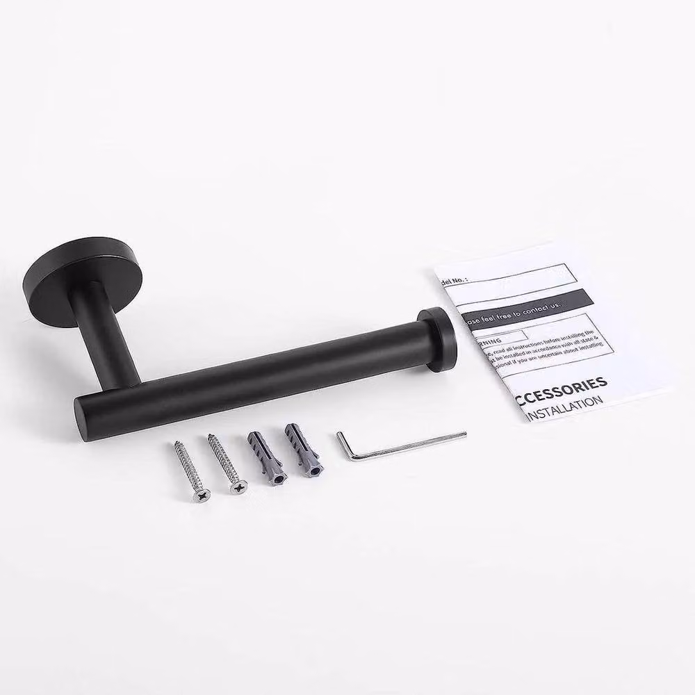 EONLION Wall Mounted Metal Toilet Roll Holder in Black – 5