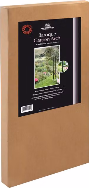 Samuel Alexander Black and Green Baroque Metal Steel Garden Rose Arch Climbing Frame