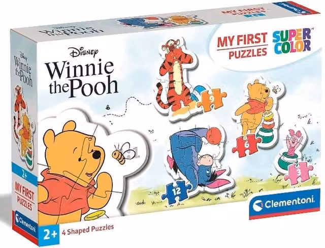 Clementoni Disney Winnie The Pooh My First Puzzles Set with Extra Large Cardboard Pieces in Multicolour