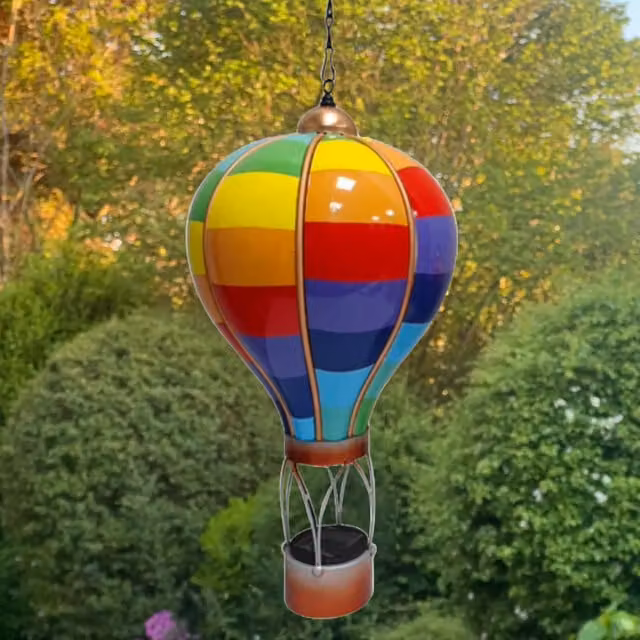 Betley Butterfly Multicolour and Orange Solar Powered Outdoor Hanging LED Garden Light