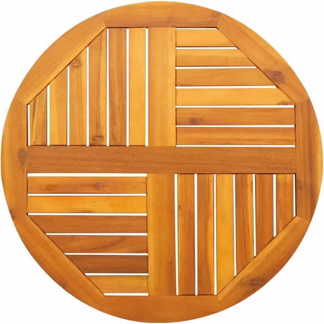 Berkfield Home Round Solid Wood Acacia Table Top, Brown, Diameter: 70 cm, Thickness: 2 cm