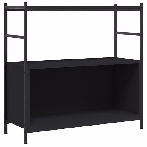 vidaXL Industrial Bookshelf in Black, Made of Engineered Wood and Metal, W/D/H: 80 x 30 x 78.5 cm