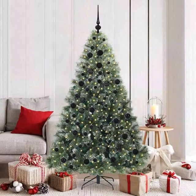 Berkfield Home Artificial Green Christmas Tree with 300 LEDs, Height: 180 cm – 1