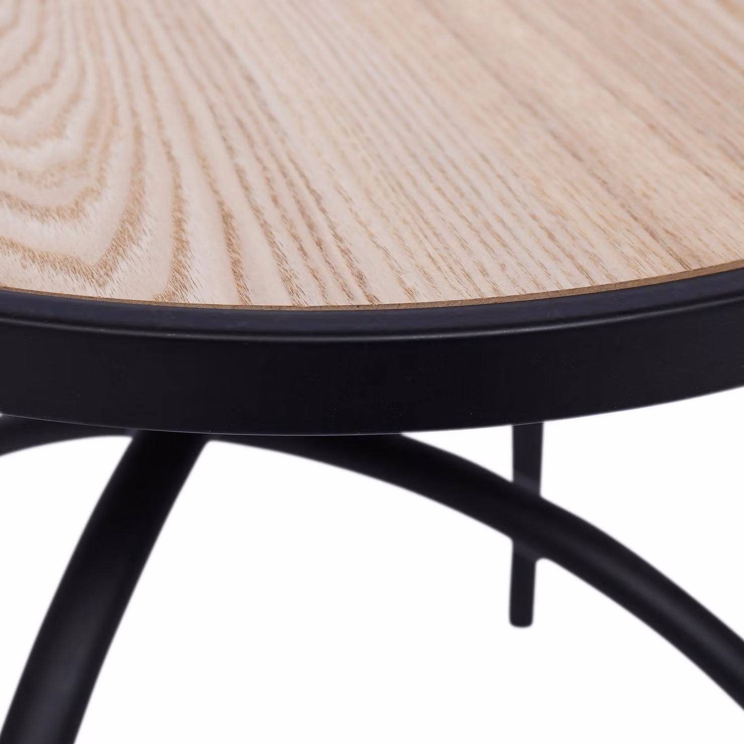 YOKI-ROTIN Industrial Round Metal End Table in Matt Brown – 3