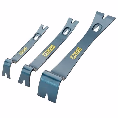 Estwing 3-Piece Stainless Steel Pry Bar Set in Blue