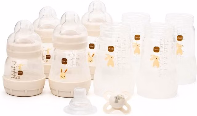 MAM Easy Start Wide Neck Bottle Set with Anti-Colic Valve in Multicolour