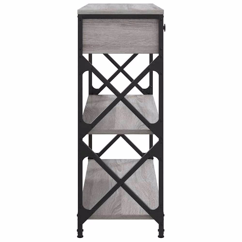 Berkfield Home Decorative Console Table in Grey Sonoma, W/D/H: 75 x 28 x 75 cm – 4