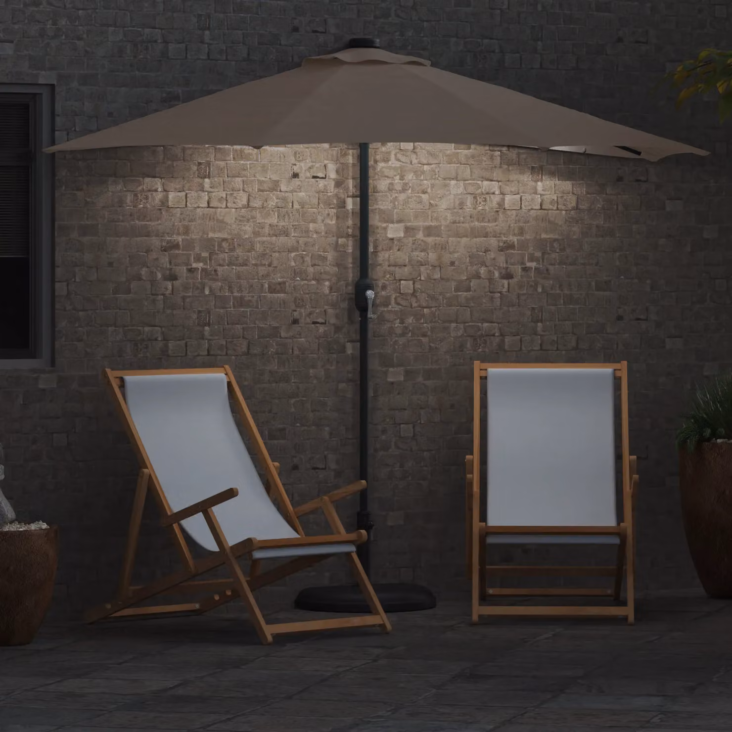 Berkfield Home Garden Parasol in Beige Polyester and Aluminium – 3