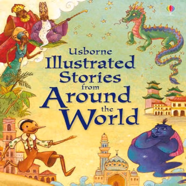 Usborne Stories from Around the World Illustrated Hardback Book by Lesley Sims, Multicolour