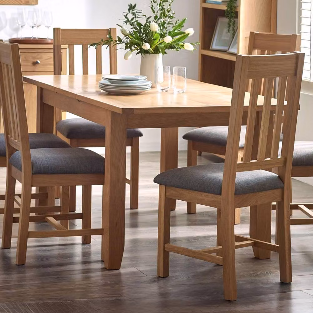 Cheshire Ashbourne 180cm Extending Oak Dining Table in Brown – 2