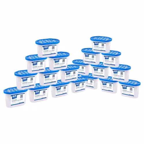 Harbour Housewares Unscented Interior Dehumidifiers, 500ml, Pack of 20, Blue