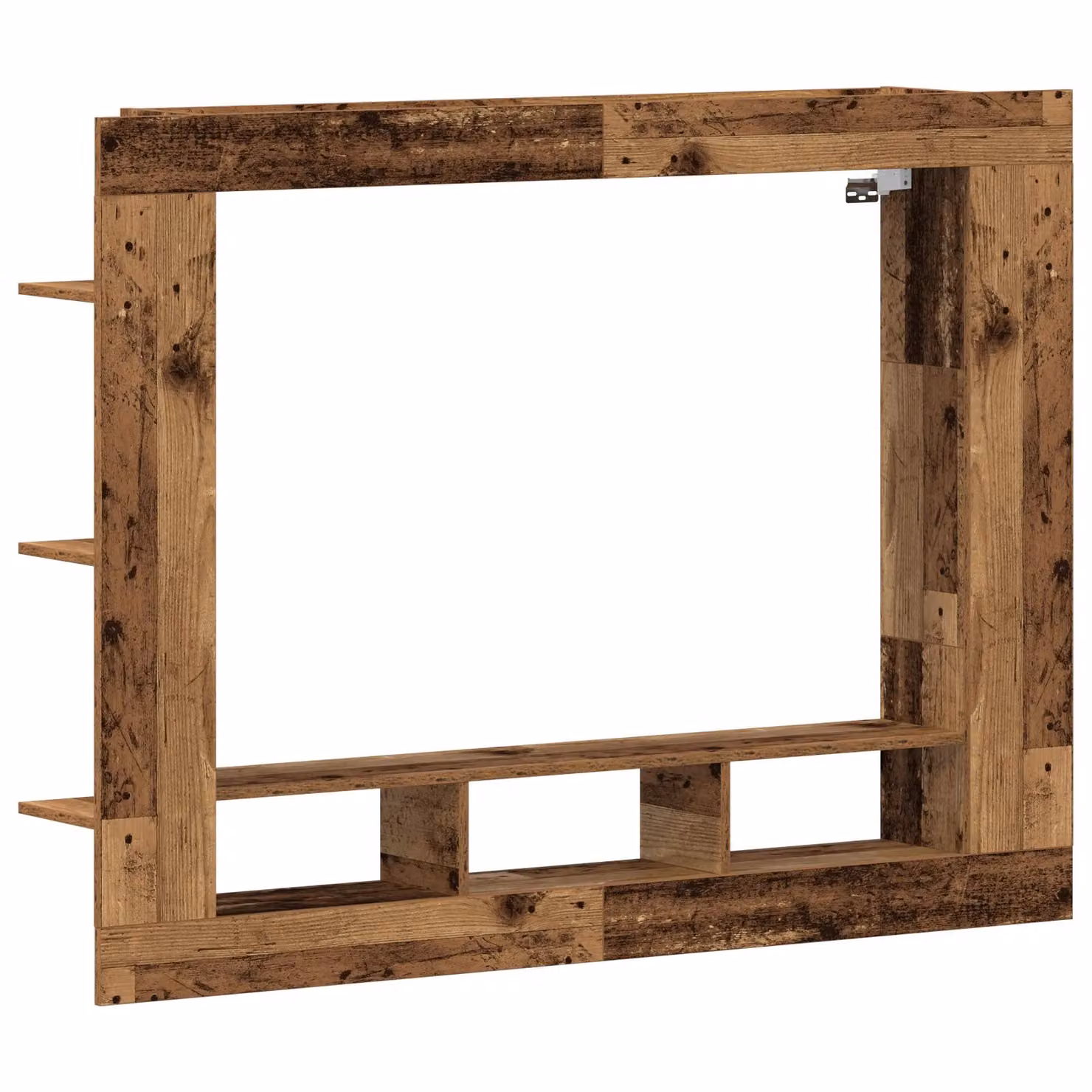 Berkfield Home Wall-Mounted Rustic Wood TV Cabinet in Brown, W/D/H: 152 x 22 x 113 cm – 2