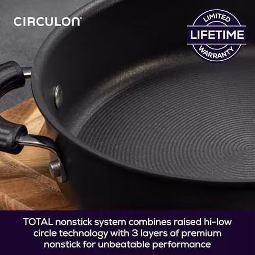 Circulon Total Induction Non Stick Wok, Black, Diameter: 30 cm – 2