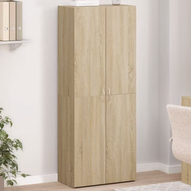 Berkfield Home Sonoma Oak File Cabinet in Brown, W/D/H: 60 x 32 x 153 cm – 1