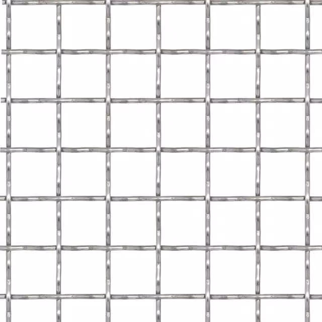 Berkfield Home Silver Stainless Steel Crimped Garden Wire Mesh Fence, 50 x 50 cm