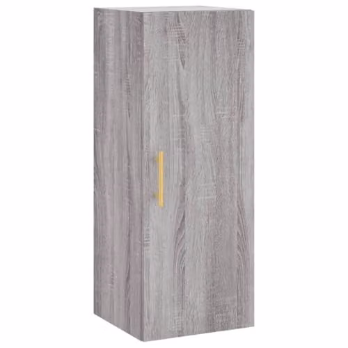 vidaXL Wall Mounted Cabinet in Grey Sonoma, W/D/H: 34.5 x 34.5 x 90 cm