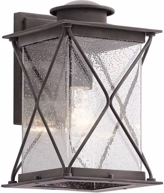 Netlighting Argyle Single Light Outdoor Wall Lantern in Grey with E27 Socket and IP44 Rating – 1
