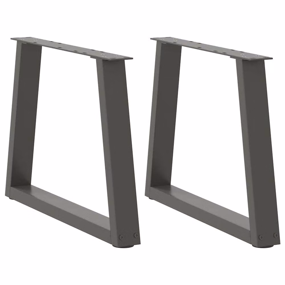 Berkfield Home V-Shape Dining Table Legs, 2 Pieces, Anthracite Grey Steel, H: 50 x W: 43.3 cm – 1