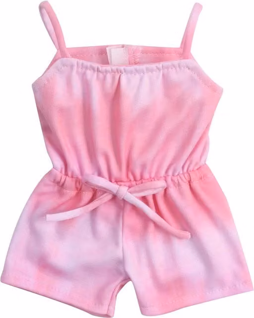 Teamson Kids Sophia's Tie Dye Pink Doll Romper Bodysuit for 18 inch Dolls