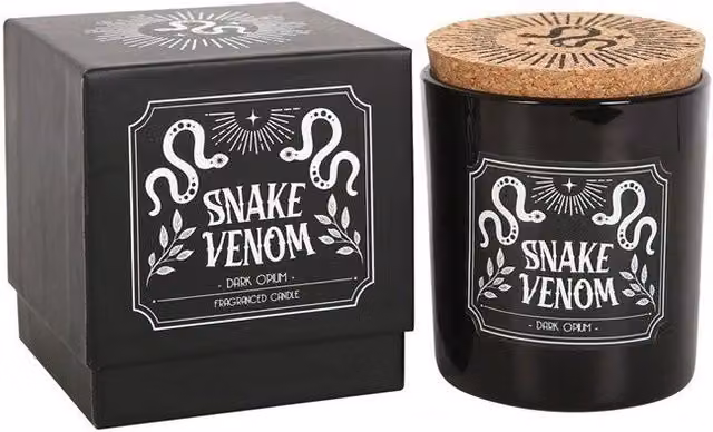 KDMD Snake Venom Dark Opium Tabletop Candle in Black