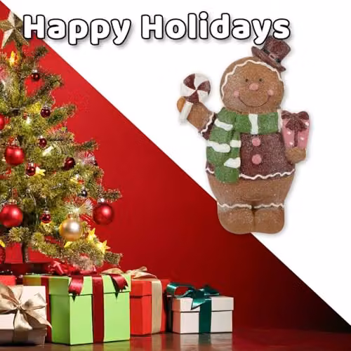 VFM e-Store Christmas Gingerbread Figurine Decoration, Brown, W/H: 16 x 9.5 cm – 5