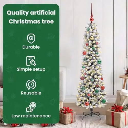 vidaXL Artificial White Christmas Tree, Height: 150 cm – 3