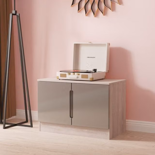 Ready Assembled 2 U Lucca Compact 2 Door TV and Media Unit in Grey – 1