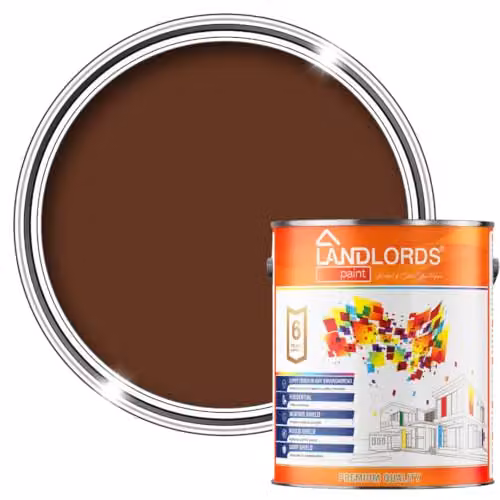 Landlords Paint Weatherproof Masonry Paint, Brown, 1 l