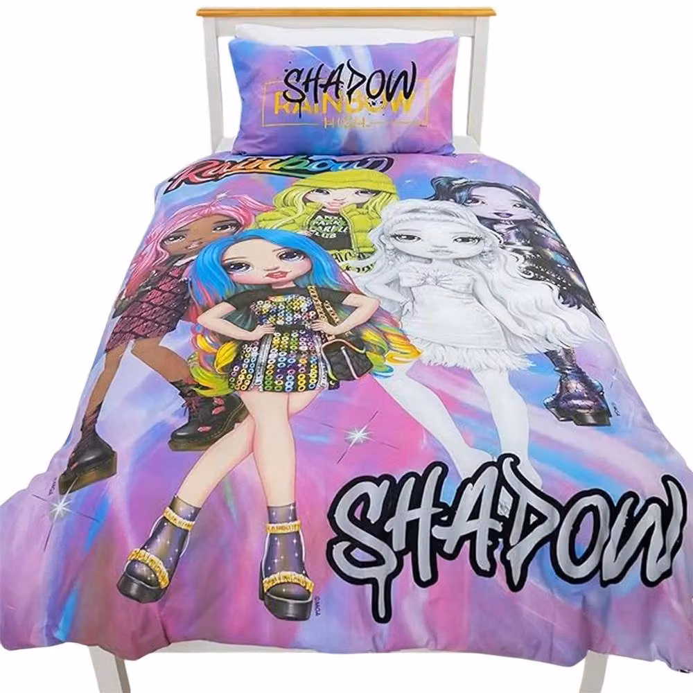 Rainbow High Shadow High Reversible Duvet Set and Pillowcase in Pale Pink, Single, W: 90 cm, L: 200 cm – 3