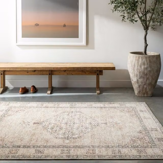 Livabliss Becki Owens Lila Traditional Boho Floral Living and Dining Room Rug in Pink, W: 160 cm, L: 215 cm