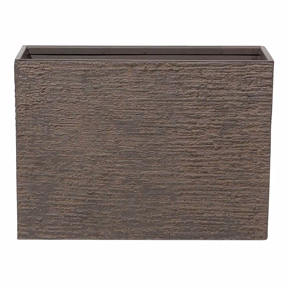 Wyld and Coco Brown Stone Rectangular Fibre Clay Planter W: 70 cm, D: 50 cm, H: 29 cm – 2