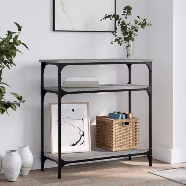 Berkfield Home Grey Sonoma Console Table, W/D/H: 75 x 29 x 75 cm – 1