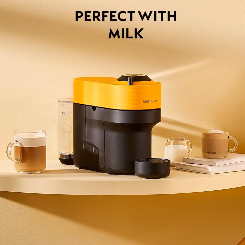 Nespresso Vertuo Pop Capsule Recognition Coffee Machine, Yellow – 3
