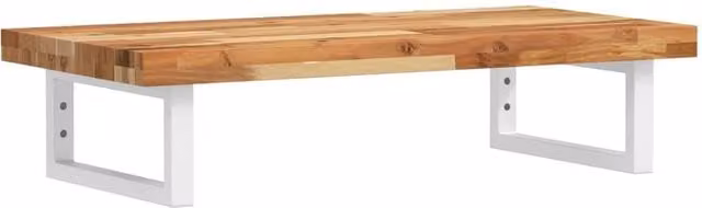 Berkfield Home Wall Mounted Basin Shelf in Brown Acacia Wood and Steel