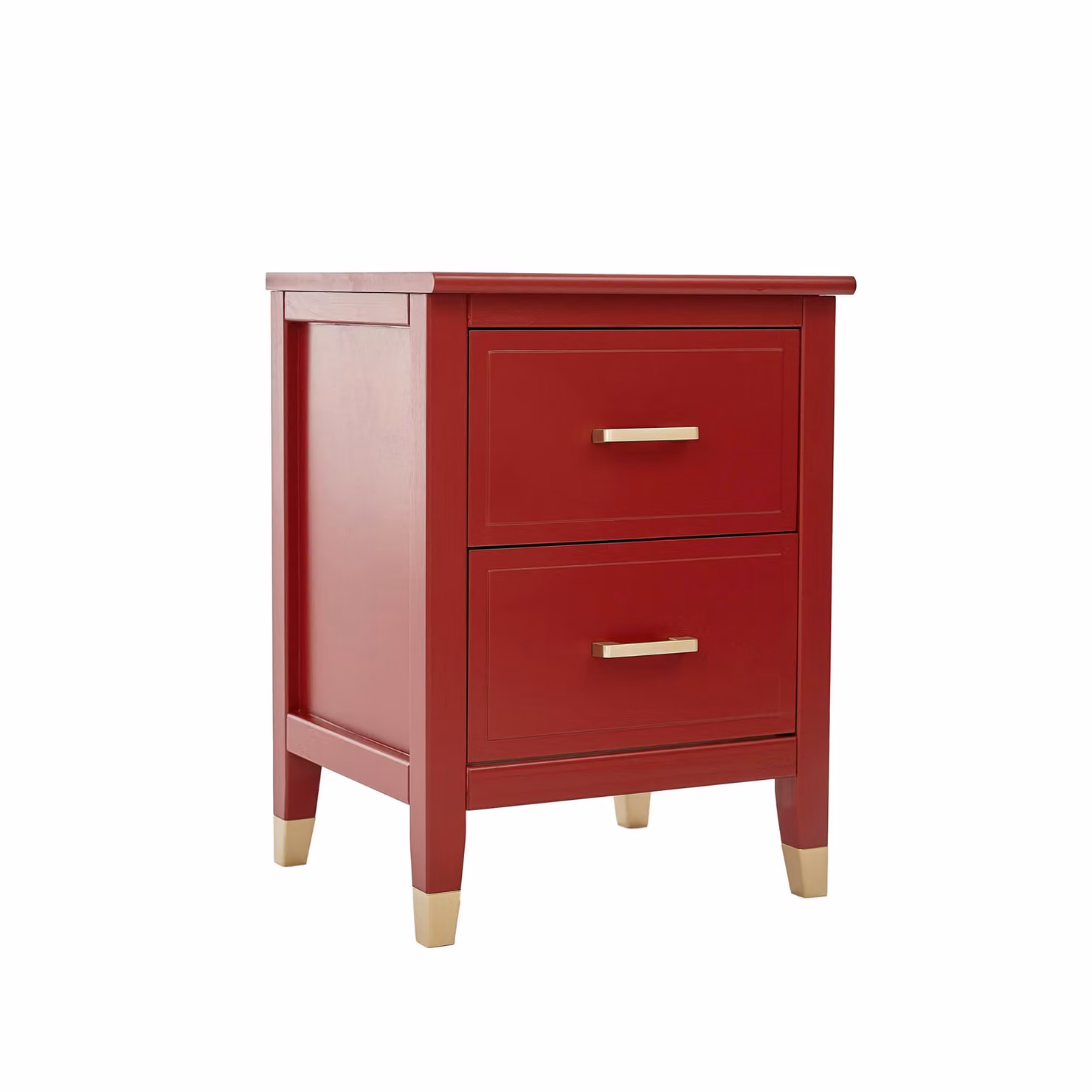 Cabinet Bits Palazzi 2 Drawer Bedside Table in Red – 2