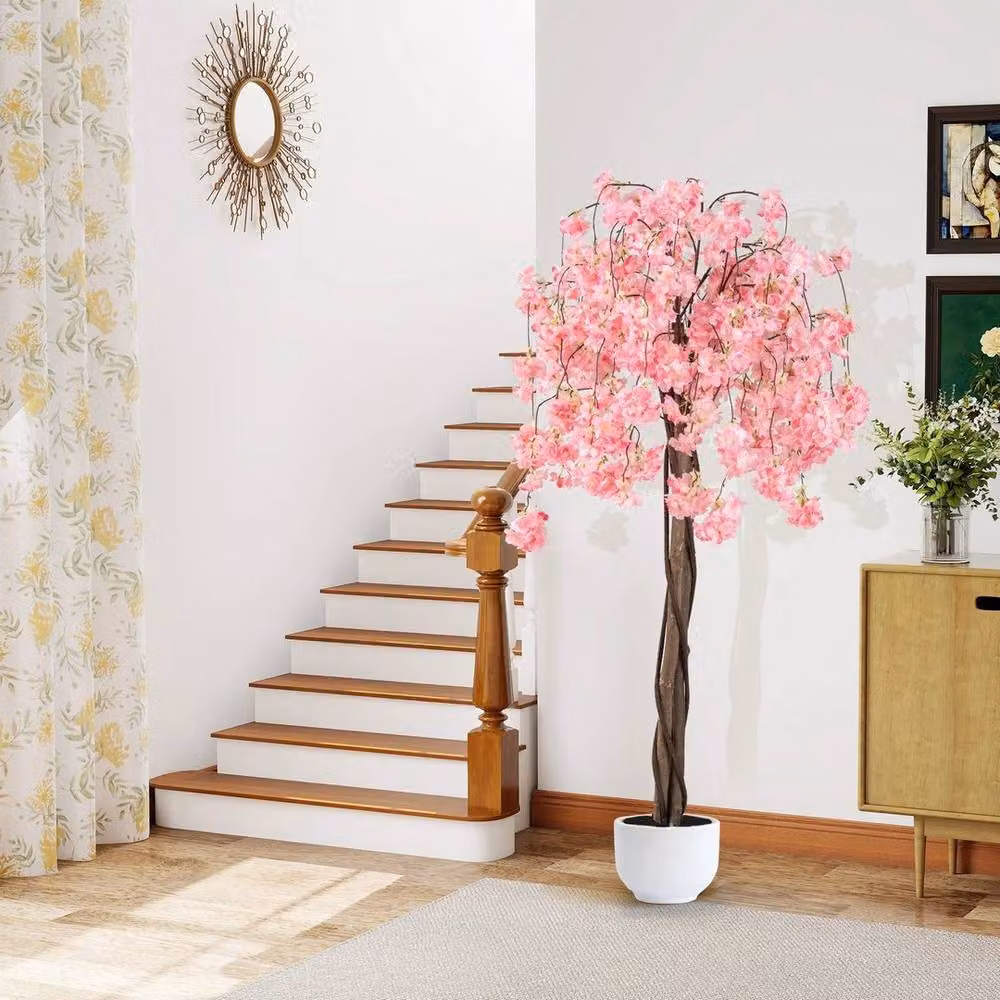 Kelvenix 163 cm Tall Pink Artificial Cherry Blossom Tree – 2
