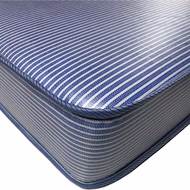 Wilson Beds Waterproof PVC Small Double Mattress in Blue and White Maritime Stripes, W/D/H: 120 x 190 x 16 cm